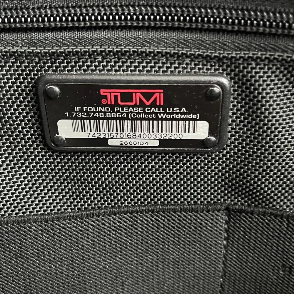 Tumi Compact Laptop Brief Bag Black 26001D4 No Strap